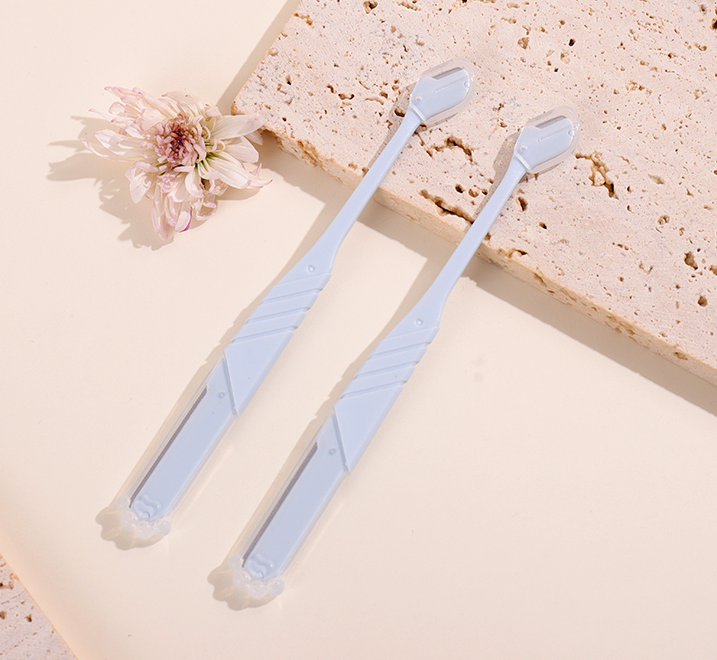 Color Series Double Head Eyebrow Razor 2Pcs (Blue)