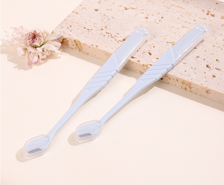 Color Series Double Head Eyebrow Razor 2Pcs (Blue)