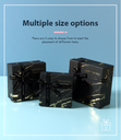 Golden Marble Pattern Black Square Gift Box (L)