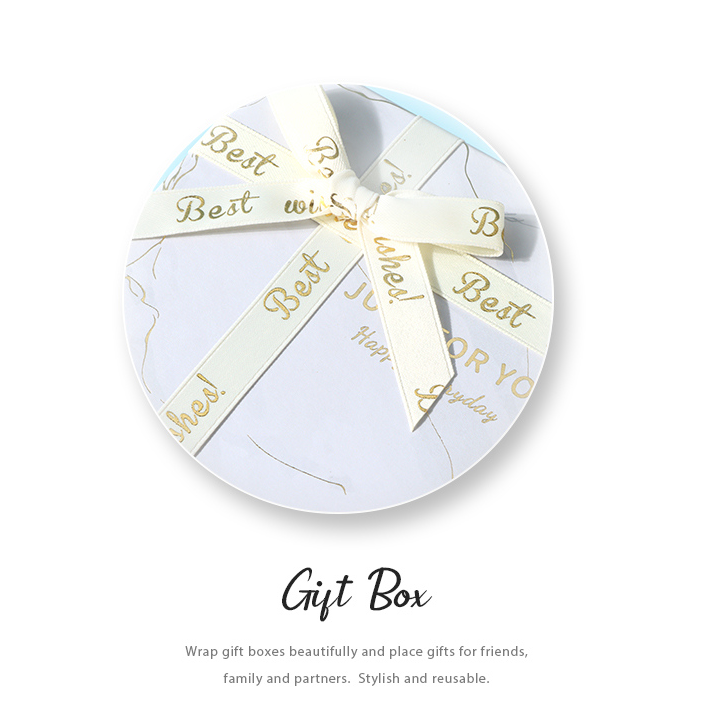 Golden Marble Pattern White Rectangular Gift Box (S)