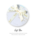 Golden Marble Pattern White Rectangular Gift Box (S)