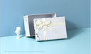 Golden Marble Pattern White Rectangular Gift Box (S)