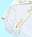 Golden Marble Pattern White Rectangular Gift Box (S)