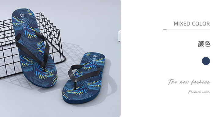 Tropical Print Collection Men's Flip Flops - X
