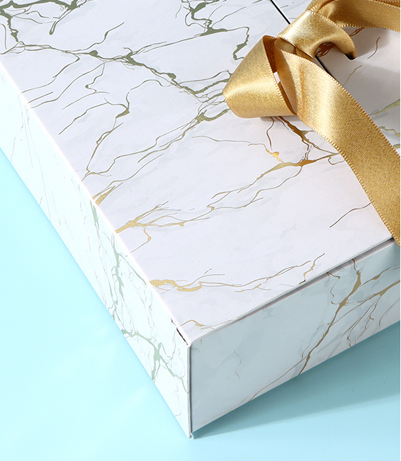 White Marble Pattern Double Lids Gift Box (S)