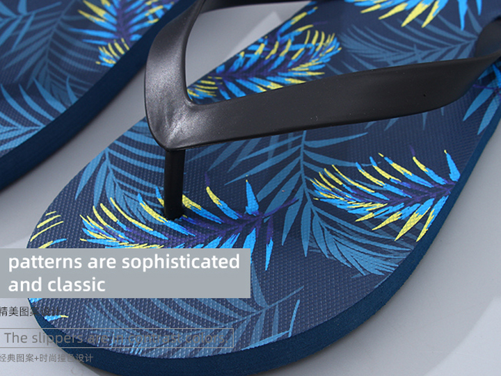 Tropical Print Collection Men's Flip Flops - X