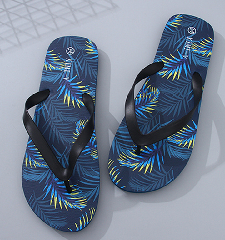 Tropical Print Collection Men's Flip Flops - X