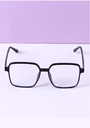 Light-Weight Large Square Frame Blue Light Blocking Glasses (Black)