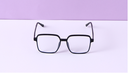 Light-Weight Large Square Frame Blue Light Blocking Glasses (Black)