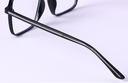 Light-Weight Large Square Frame Blue Light Blocking Glasses (Black)