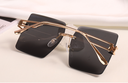 Rimless Metallic Sunglasses (Golden Frame Black Lens)