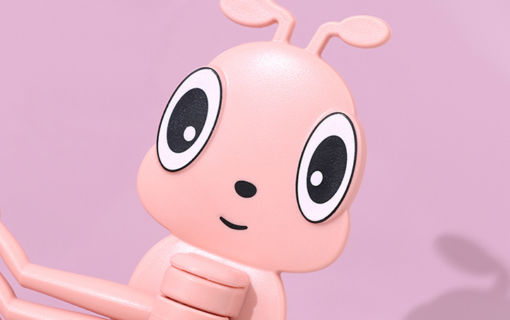 Ant with Multiple Legs Adhesive Hook (White/Pink)