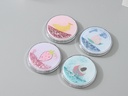 Portable Round Makeup Mirror (Glitters Series - Fruit 2)