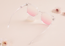The trend goes with blusher sunglasses