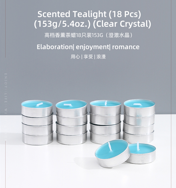 Scented Tealight (18 Pcs) (153g/5.4oz.) (Clear Crystal)
