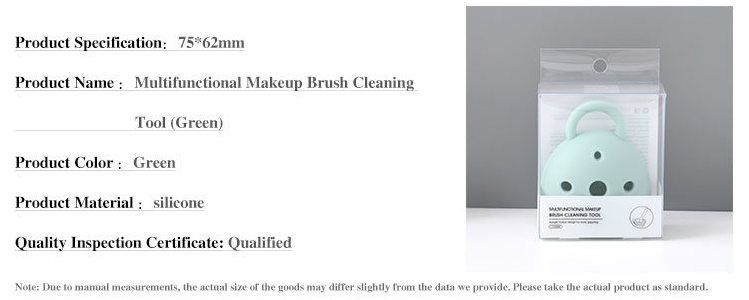 Multifunctional Makeup Brush Cleaning Tool (Green)