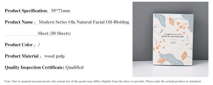 Modern Series Ola Natural Facial Oil-Blotting Sheet (50 Sheets)