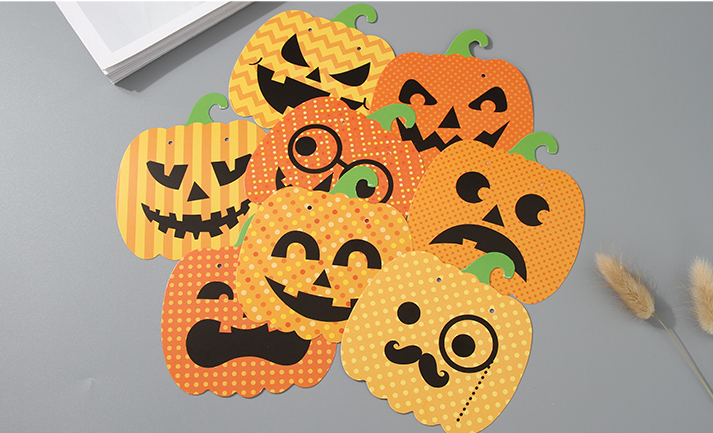 Halloween DIY Pumpkin Hanging Decoration Set (Yellow)