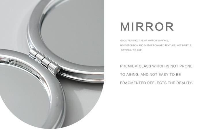 Portable Round Makeup Mirror (Glitters Series - Fruit 2)