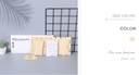 Wooden Business Card Organizer with Adjustable Dividers (Wood Color)