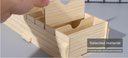 Wooden Business Card Organizer with Adjustable Dividers (Wood Color)