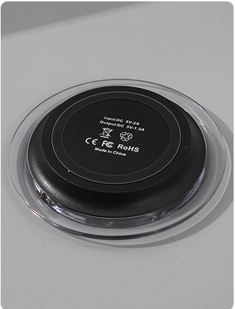 Wireless Charger-Q6 (5V 1A)(Black with Red Rim)