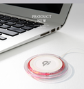 Wireless Charger-Q6 (5V 1A)(White with Red Rim)