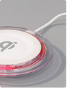 Wireless Charger-Q6 (5V 1A)(White with Red Rim)