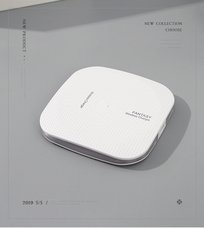 Cube Wireless Charger (Quick Charging 9V 1.3A)(White)