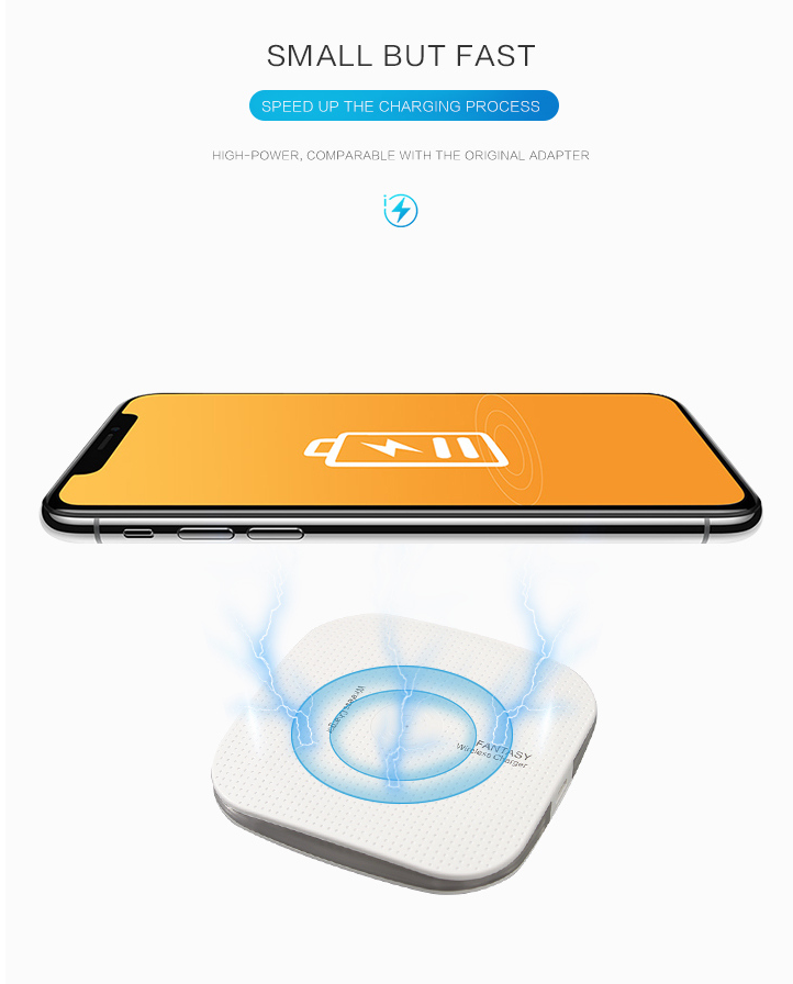 Cube Wireless Charger (Quick Charging 9V 1.3A)(White)