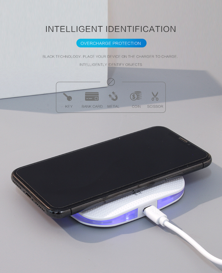 Cube Wireless Charger (Quick Charging 9V 1.3A)(White)