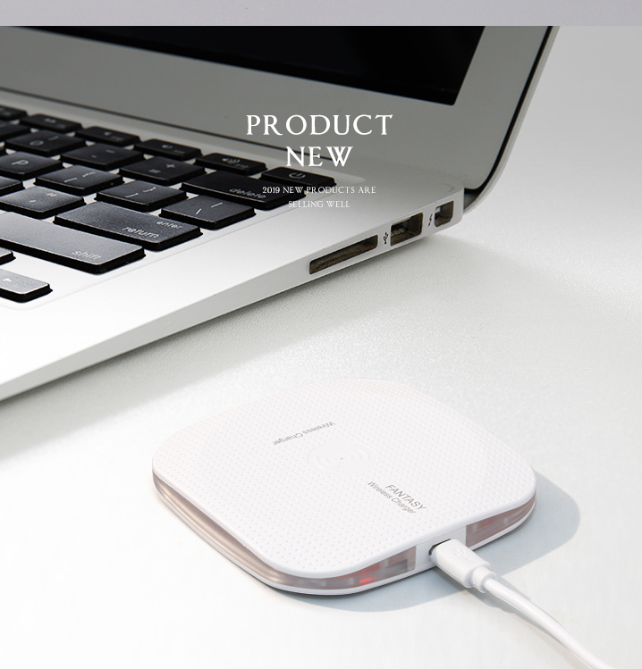 Cube Wireless Charger (Quick Charging 9V 1.3A)(White)