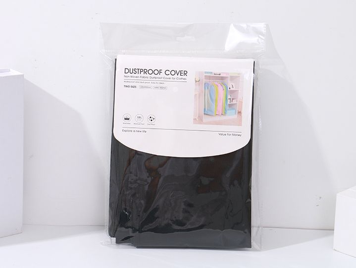 Non-Woven Fabric Dustproof Cover for Clothes (2 Count)(Black)