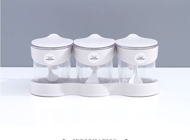 3-in-1 Plastic Condiment Dispenser Box (Gray)