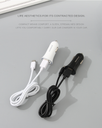 2.1A Dual Port Car Charger-Y22 (White)(TYPE-C Cable Included)