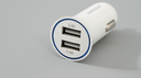 2.1A Dual Port Car Charger-Y22 (White)(TYPE-C Cable Included)