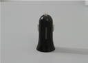 2.1A Dual Port Car Charger-Y22 (Black)(TYPE-C Cable Included)