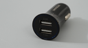 2.1A Dual Port Car Charger-Y22 (Black)(TYPE-C Cable Included)