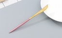 Gold-Plated Stainless Steel Table Knife (Black and Gold/Pink and Gold)