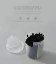 Black Tip Cotton Swab in Round Box (120 Pcs)