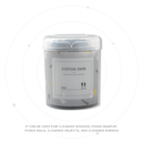 Black Tip Cotton Swab in Round Box (120 Pcs)