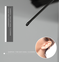 Black Tip Cotton Swab in Round Box (120 Pcs)