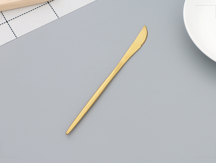 Gold-Plated Stainless Steel Table Knife