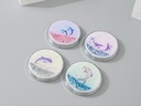 Portable Round Makeup Mirror (Glitters Series - Dolphin)