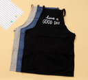 Solid Color Letter Bib Apron