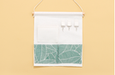 Leaves Series Hanging Storage Bag with 3 Pockets and 3 Hooks