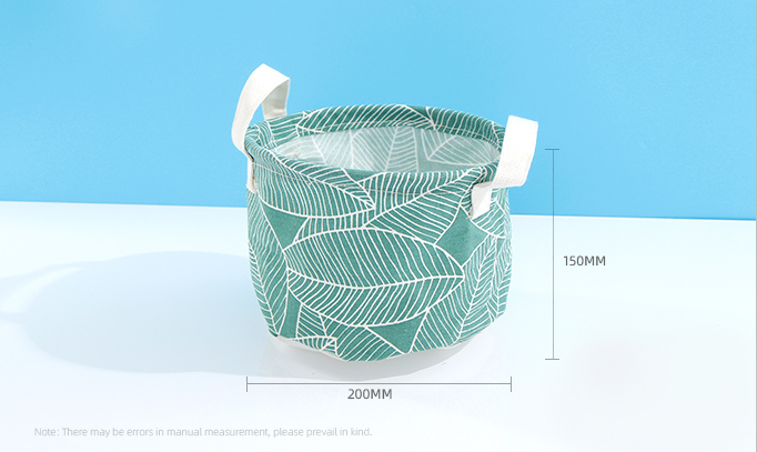 Leaves Series Barrel Fabric Storage Basket