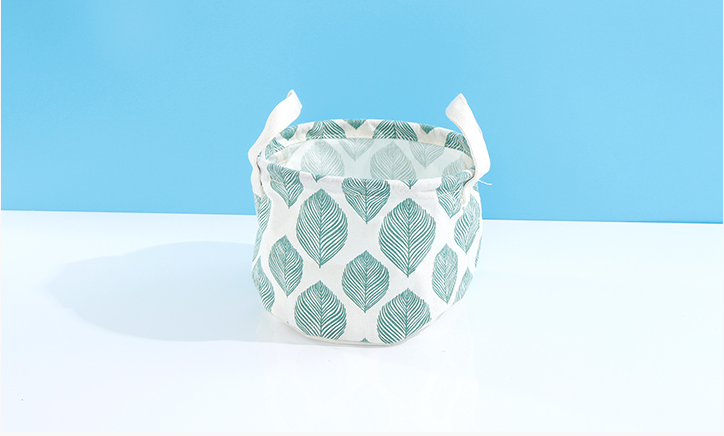 Leaves Series Barrel Fabric Storage Basket