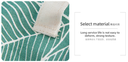 Leaves Series Square Fabric Storage Basket with 4 Compartments