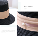 Ribbon Narrow Brim Straw Hat